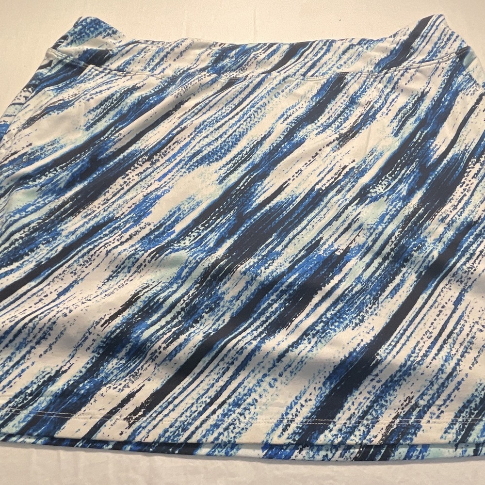 Tail Women's Blue White Abstract Skort Size L Stretch Tennis Golf